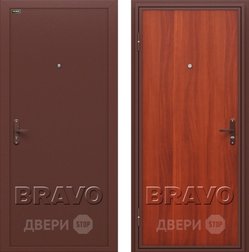 Входная металлическая Дверь Bravo Инсайд эконом (Внутреннее открывание) в Коломне
