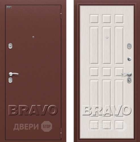 Входная металлическая Дверь Bravo Оптим Старт Белёный Дуб в Коломне