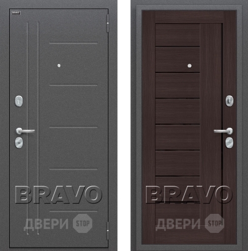 Входная металлическая Дверь Bravo Оптим Проф Венге в Коломне