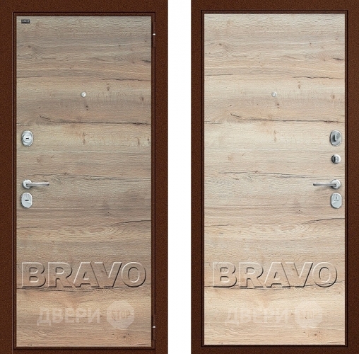 Входная металлическая Дверь Groff Т3-300 Tobacco Oak/Natural Oak в Коломне