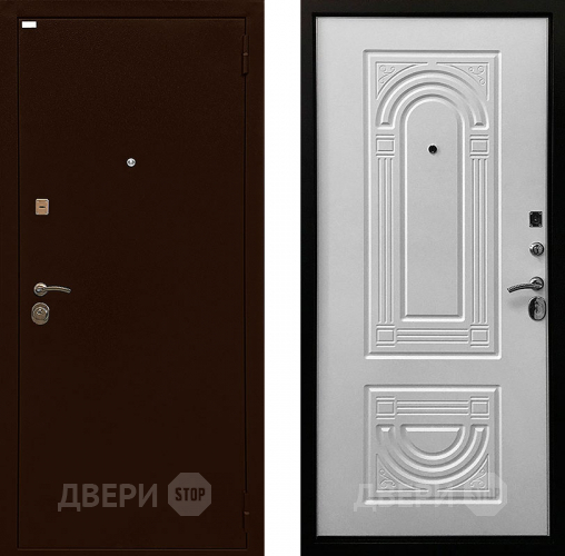 Входная металлическая Дверь Ратибор Оптима 3К Матовый белый в Коломне