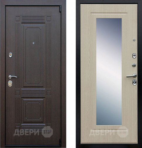 Дверь АСД Викинг с зеркалом Белёный  дуб в Коломне