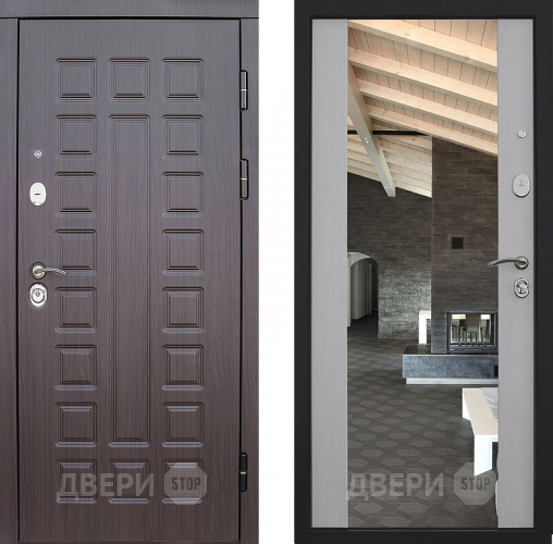 Дверь S01 2К Зеркало Лиственница белая в Коломне