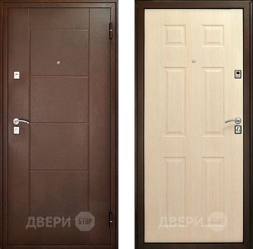 Входная металлическая Дверь Форпост Модель 73 Беленый дуб в Коломне