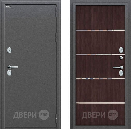 Входная металлическая Дверь Bravo Оптим Термо 204 Wenge Veralinga в Коломне
