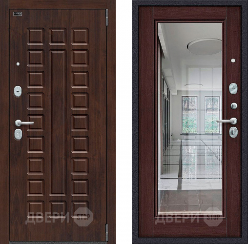 Входная металлическая Дверь Bravo Porta S-3 51/П61 с зеркалом Венге в Коломне