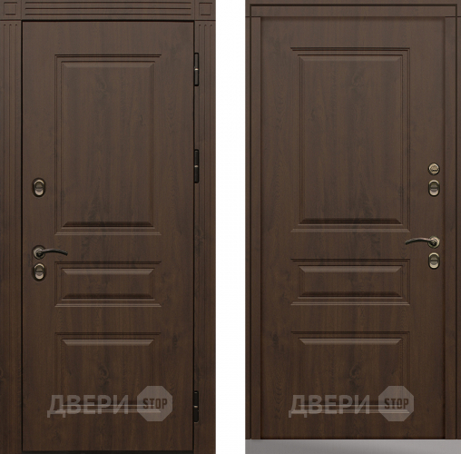 Входная металлическая Дверь Сибирь Термо-Премиум темный дуб в Коломне