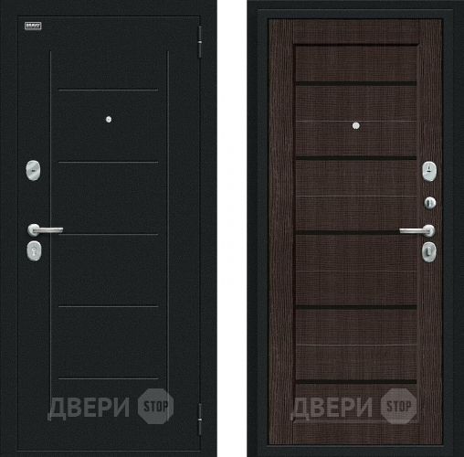 Дверь Bravo Борн Букле черное/Wenge Veralinga в Коломне