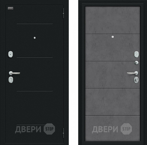 Дверь Bravo Граффити-1 Букле черное/Slate Art в Коломне