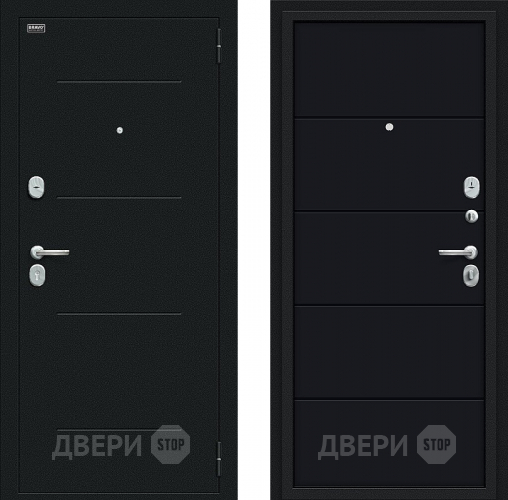 Входная металлическая Дверь Bravo Граффити-1 Букле черное/Total Black в Коломне