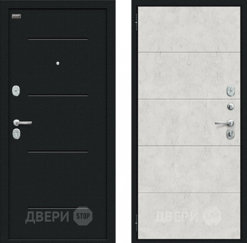 Входная металлическая Дверь внутреннего открывания Bravo Граффити-1 Инсайд Букле черное/Look Art в Коломне