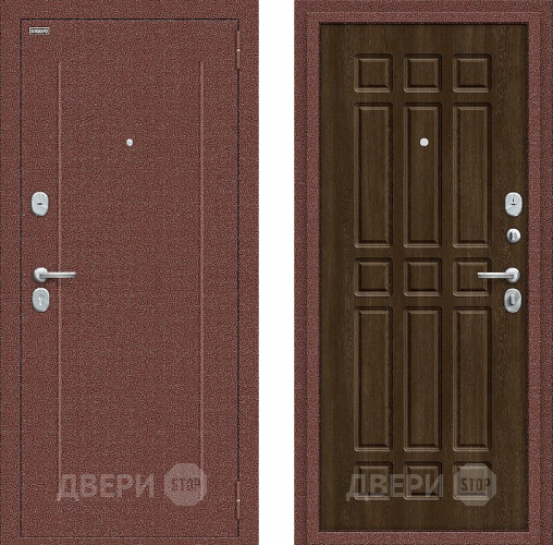 Дверь Bravo Любо Мини Антик медный/Dark Barnwood в Коломне