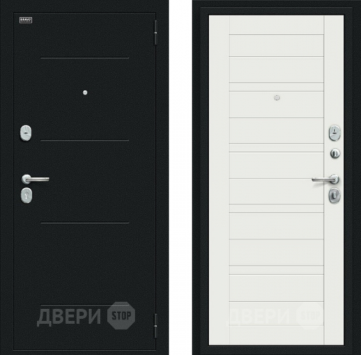 Дверь Bravo Сити Kale Букле черное/Off-white в Коломне