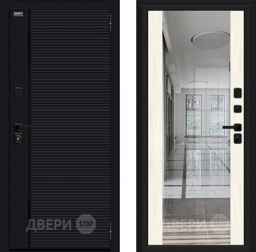 Дверь Bravo Лайнер-3 Total Black/Nordic Oak в Коломне