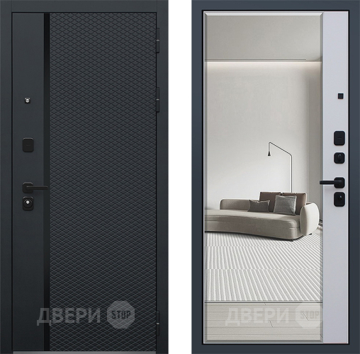 Входная металлическая Дверь АСД Ньюкасл с зеркалом в Коломне