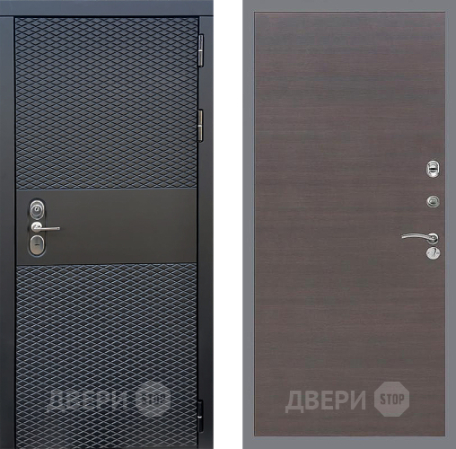 Входная металлическая Дверь Стоп БЛЭК CISA Гладкая венге поперечный в Коломне