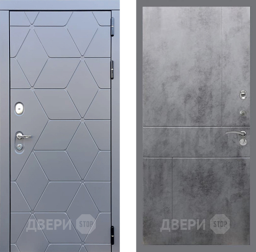Входная металлическая Дверь Стоп КОСМО ФЛ-290 Бетон темный в Коломне