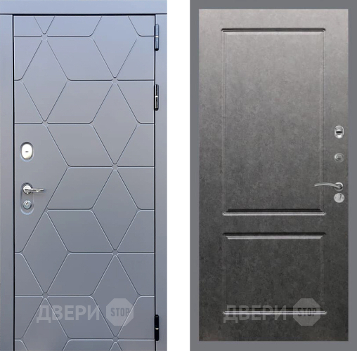 Дверь Стоп КОСМО ФЛ-117 Штукатурка графит в Коломне