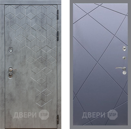 Входная металлическая Дверь Стоп БЕТОН ФЛ-291 Силк титан в Коломне