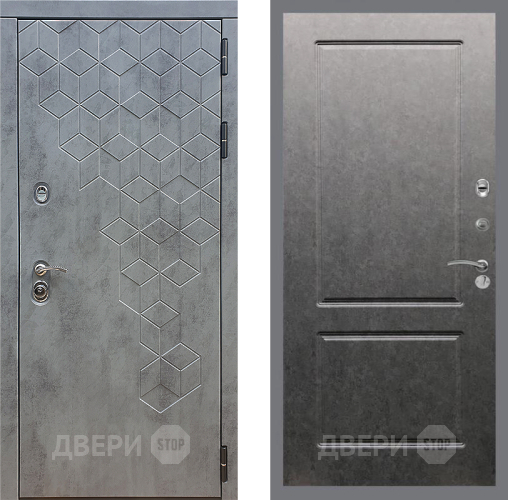Входная металлическая Дверь Стоп БЕТОН ФЛ-117 Штукатурка графит в Коломне