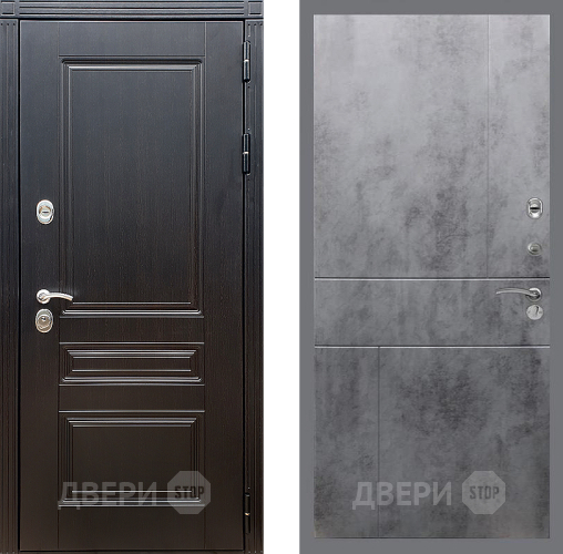Входная металлическая Дверь Стоп МЕГАПОЛИС ФЛ-290 Бетон темный в Коломне
