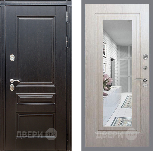 Дверь Стоп МЕГАПОЛИС Зеркало ФЛ-120 Беленый дуб в Коломне