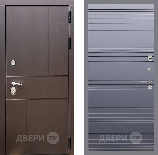 Входная металлическая Дверь Стоп УРБАН Лайн Силк титан в Коломне