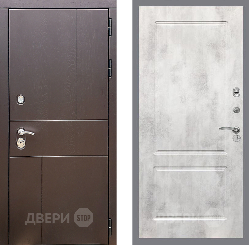 Входная металлическая Дверь Стоп УРБАН ФЛ-117 Бетон светлый в Коломне