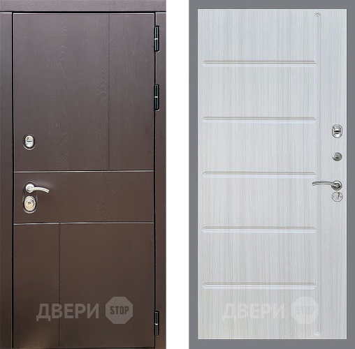 Входная металлическая Дверь Стоп УРБАН ФЛ-102 Сандал белый в Коломне