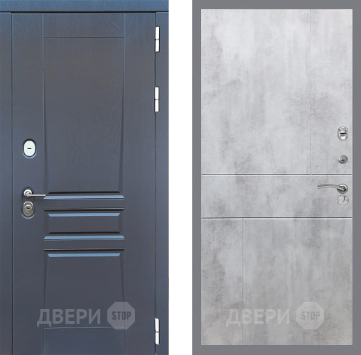Дверь Стоп ПЛАТИНУМ ФЛ-290 Бетон светлый в Коломне