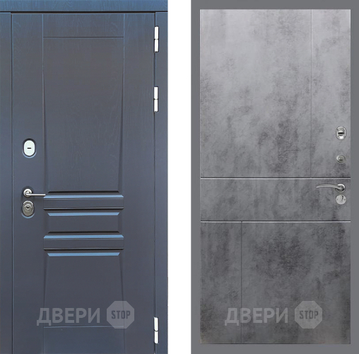 Входная металлическая Дверь Стоп ПЛАТИНУМ ФЛ-290 Бетон темный в Коломне