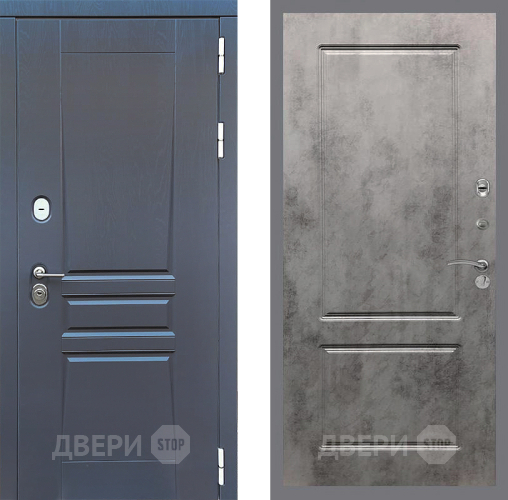 Входная металлическая Дверь Стоп ПЛАТИНУМ ФЛ-117 Бетон темный в Коломне