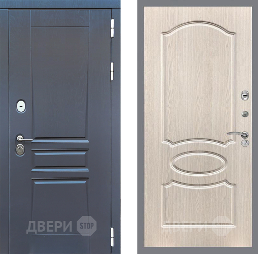 Входная металлическая Дверь Стоп ПЛАТИНУМ ФЛ-128 Беленый дуб в Коломне
