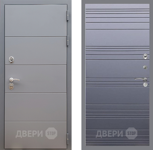 Входная металлическая Дверь Стоп АРТ ГРАФИТ Лайн Силк титан в Коломне