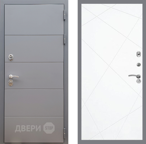 Дверь Стоп АРТ ГРАФИТ ФЛ-291 Силк Сноу в Коломне