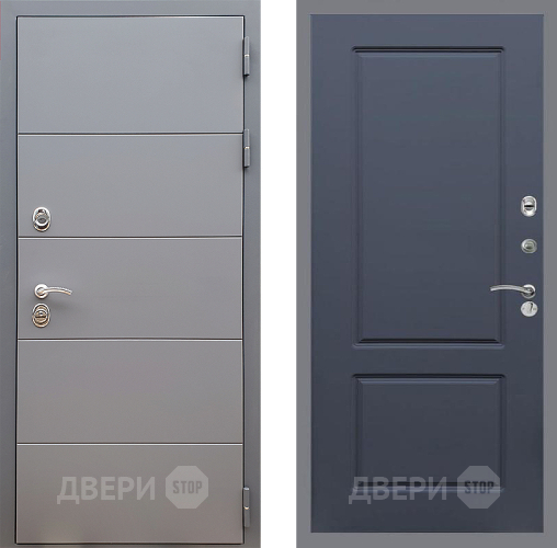 Входная металлическая Дверь Стоп АРТ ГРАФИТ ФЛ-117 Силк титан в Коломне
