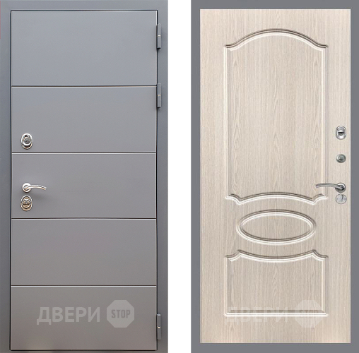 Дверь Стоп АРТ ГРАФИТ ФЛ-128 Беленый дуб в Коломне