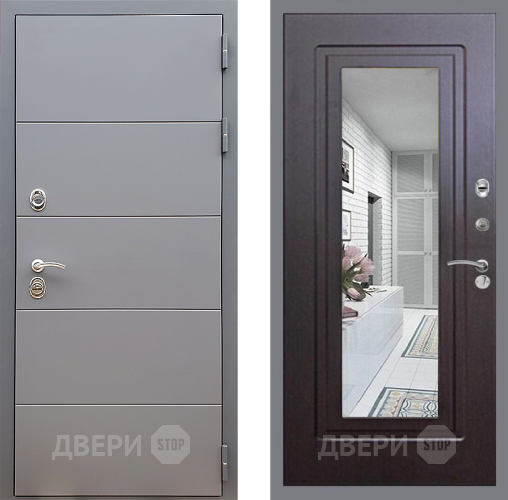 Дверь Стоп АРТ ГРАФИТ Зеркало ФЛ-120 Венге в Коломне
