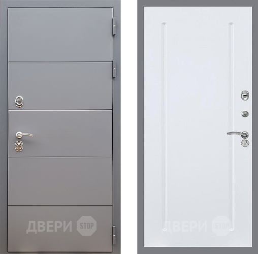 Входная металлическая Дверь Стоп АРТ ГРАФИТ ФЛ-68 Силк Сноу в Коломне