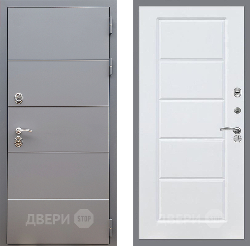Входная металлическая Дверь Стоп АРТ ГРАФИТ ФЛ-39 Силк Сноу в Коломне