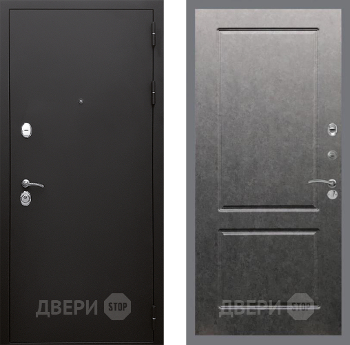 Дверь Стоп КЛАССИК Шагрень ФЛ-117 Штукатурка графит в Коломне