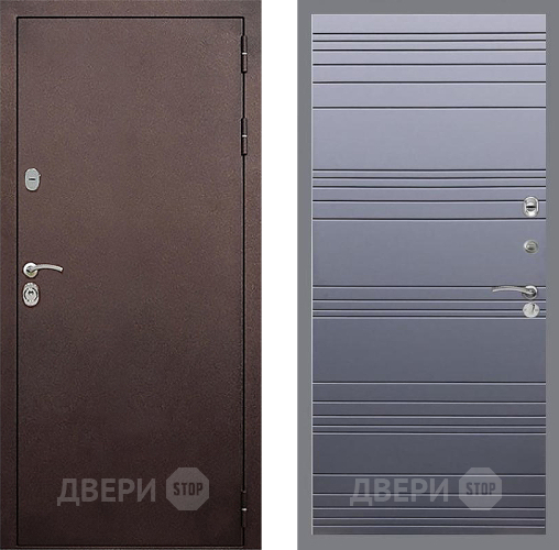 Дверь Стоп КЛАССИК Медь Лайн Силк титан в Коломне