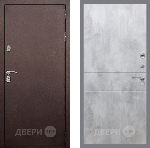 Дверь Стоп КЛАССИК Медь ФЛ-290 Бетон светлый в Коломне