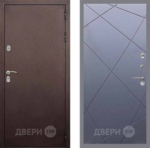 Входная металлическая Дверь Стоп КЛАССИК Медь ФЛ-291 Силк титан в Коломне