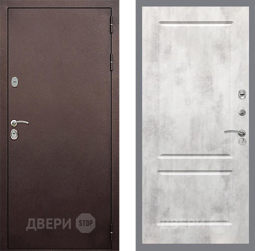 Дверь Стоп КЛАССИК Медь ФЛ-117 Бетон светлый в Коломне