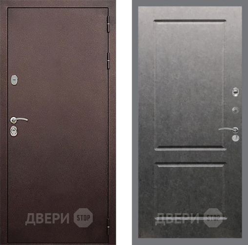 Входная металлическая Дверь Стоп КЛАССИК Медь ФЛ-117 Штукатурка графит в Коломне
