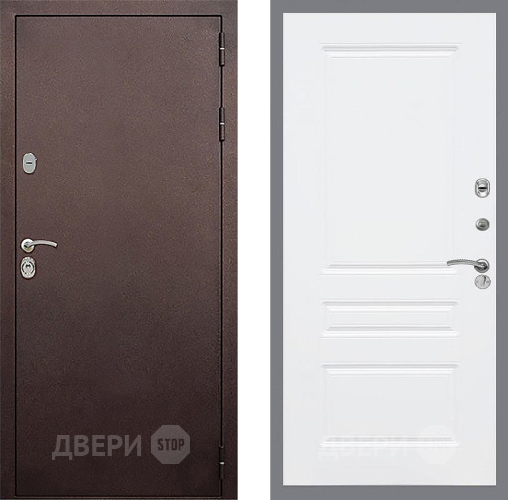 Входная металлическая Дверь Стоп КЛАССИК Медь ФЛ-243 Силк Сноу в Коломне
