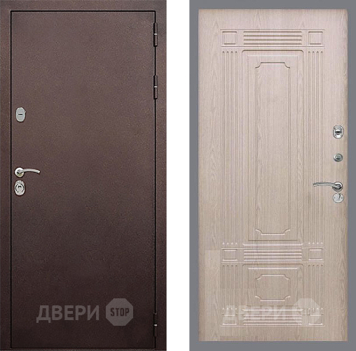 Дверь Стоп КЛАССИК Медь ФЛ-2 Беленый дуб в Коломне