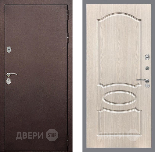 Дверь Стоп КЛАССИК Медь ФЛ-128 Беленый дуб в Коломне