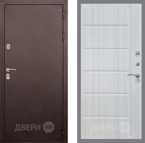 Дверь Стоп КЛАССИК Медь ФЛ-102 Сандал белый в Коломне
